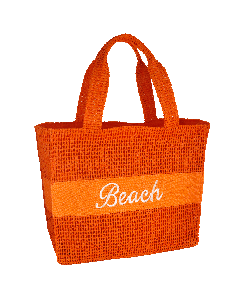 BORSA MARE M CROCHET BEACH ARANCIONE SC