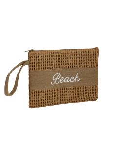BUSTA PIATTA MARE M CROCHET BEACH BEIG.T