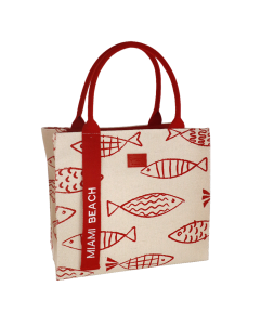 BORSA CITY M PESCIOLINO ROSSO