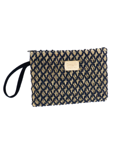 BUSTA PIATTA MARE M RETE BLU SC