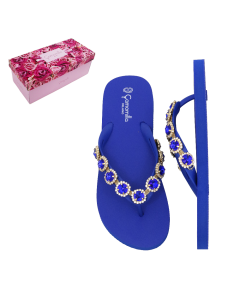 FLIP FLOP GIOIELLO FLORA BLU